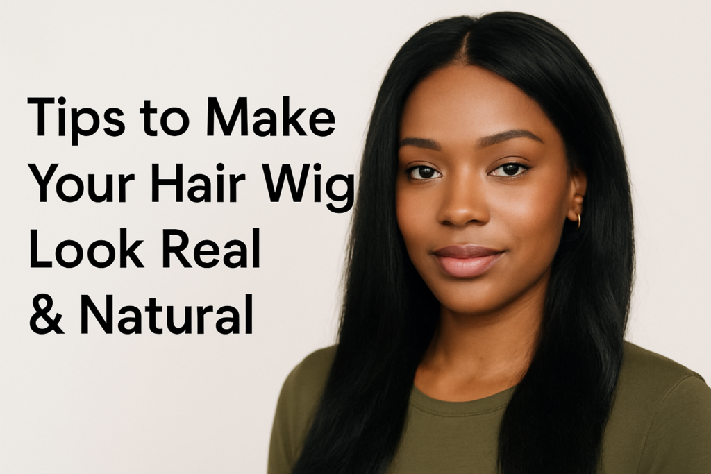 A close-up of a realistic wig hairline seamlessly blending with skin, demonstrating natural appearance.