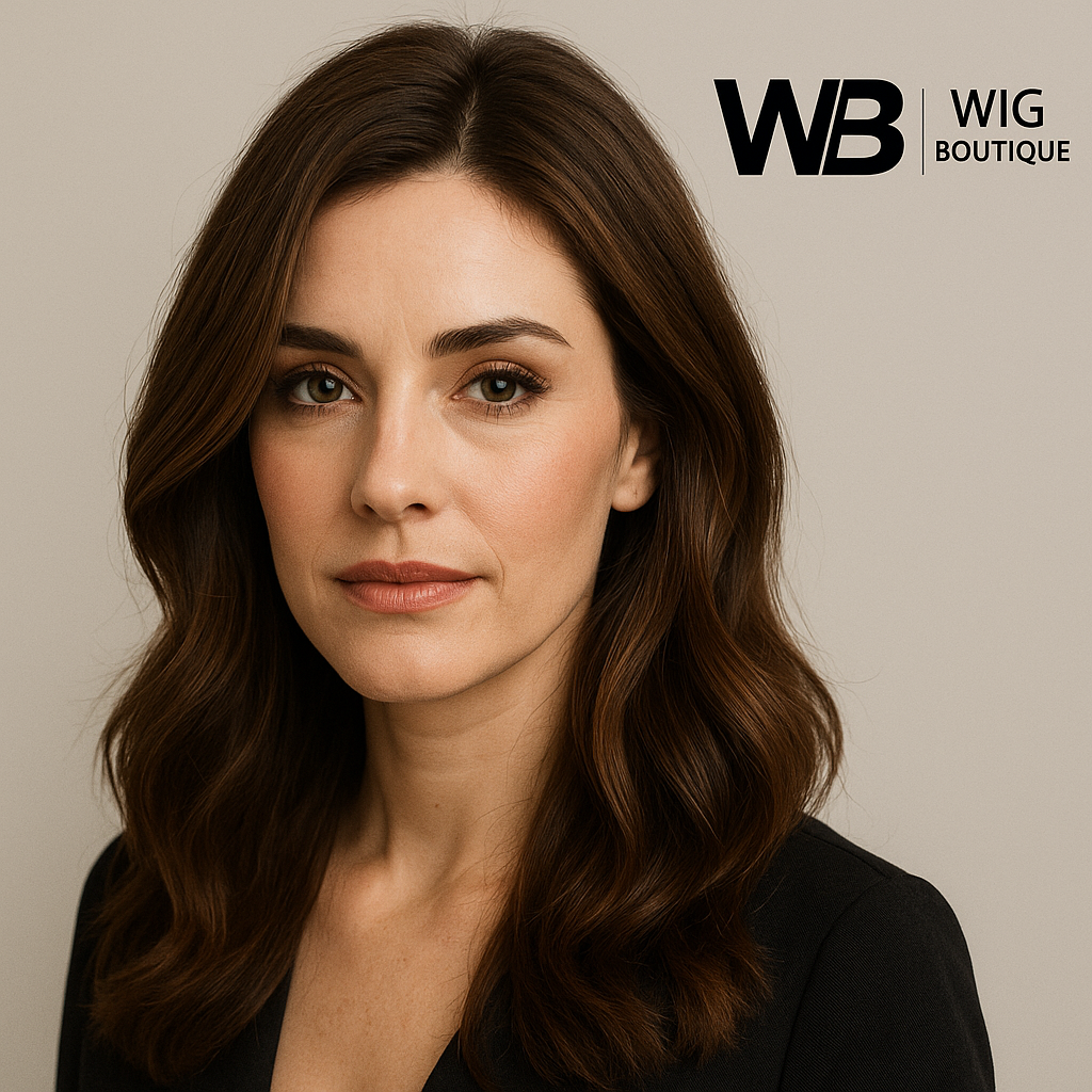 A woman confidently showcases one of the best human hair wigs for women, highlighting its natural look and quality.